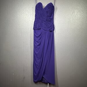 Vintage Victor Costa Saks Fifth Avenue Purple Sweetheart Tulip Hem Dress Size 4